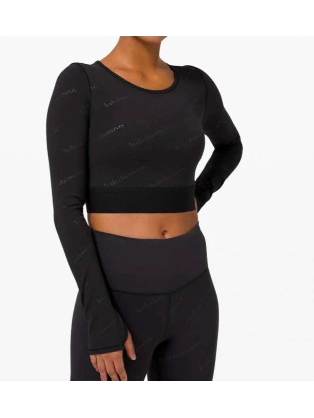 Lululemon Wunder Train Cropped Long Sleeve